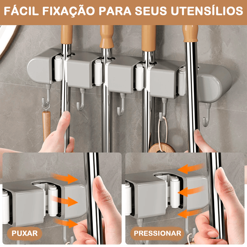 Organizador de Mops e Utensílios Modern Lar™ / Organização Inteligente e Praticidade sem Bagunça para sua Casa!