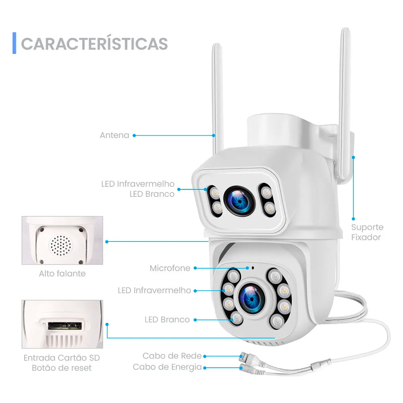 Câmera de Segurança Wi-Fi Ajenx